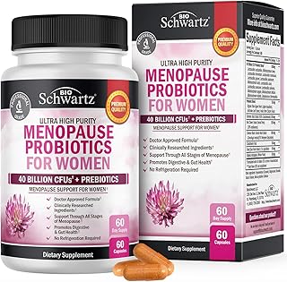Menopause Supplements for Women - 40 Billion CFU Menopause Probiotics for Women - Menopause Support for Hot Flashes Night Sweats Mood Swings and Hormone Balance - Non-GMO, 60 Count, 60 Servings