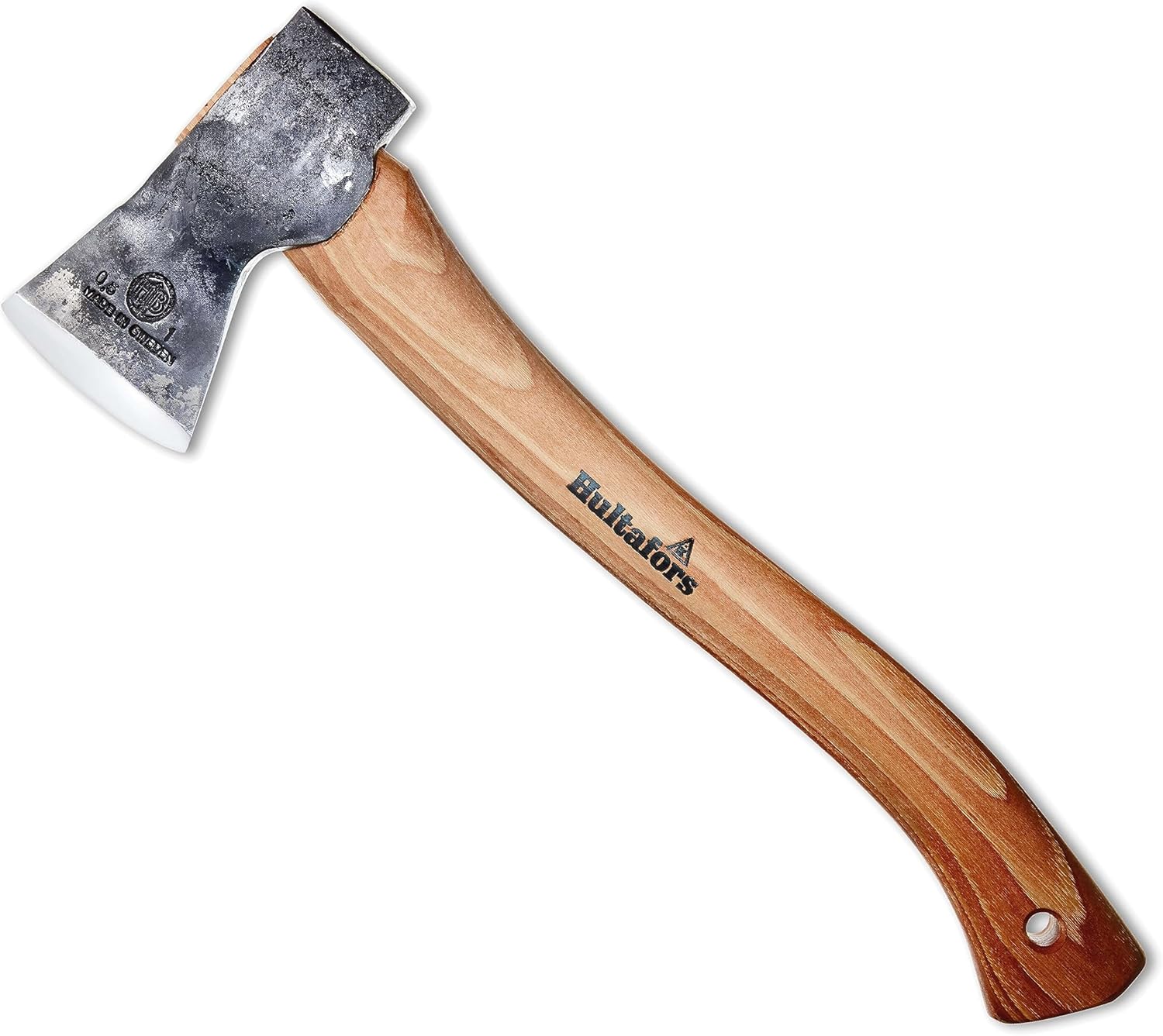 Hultafors Hand-forged Hultan hatchet 375mm made of Swedish quality steel I I Forged in Sweden I 805g premium axe with hickory wood handle & incl. leather guard I Hatchet can be resharpened I 841701