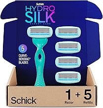 Schick Hydro Silk Sensitive Women's Razor | 5-Blade Razors for Women Sensitive Skin | Womens Razors Sensitive Skin | 1 Handle & 5 Razor Blade Refills
