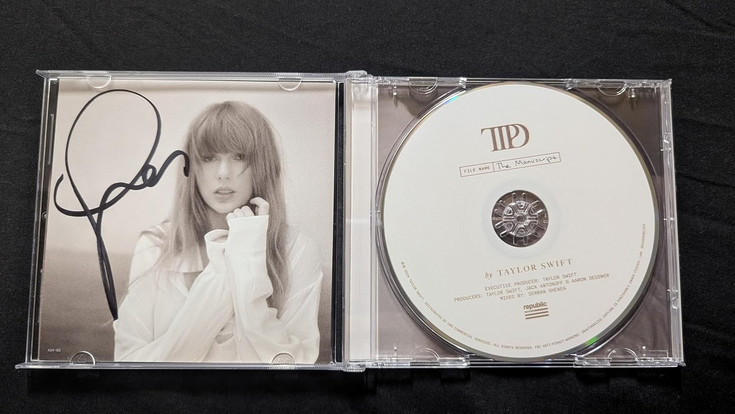 Taylor Swift Signed Cover Framed: PSA/DNA Authenticated The Tortured Poets Department