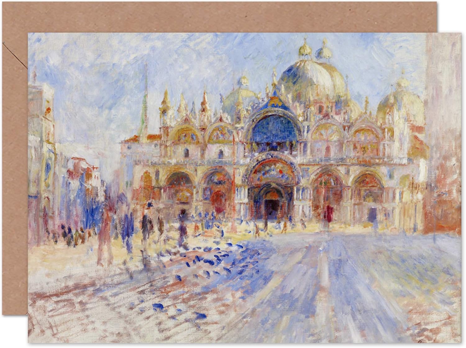 Artery8 Renoir The Piazza San Marco Venice Fine Art Greeting Card Plus Envelope Blank Inside