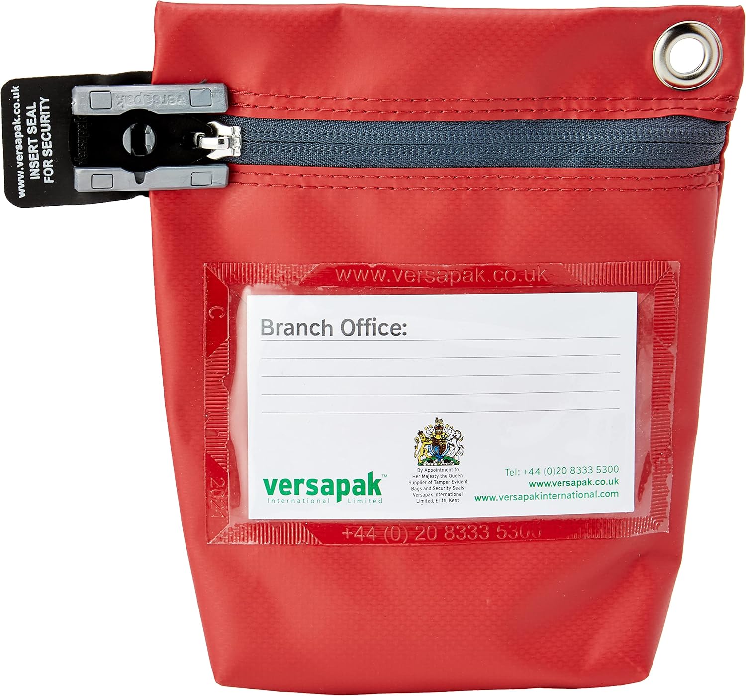 Versapak CCB0_RDS Small Secure Cash Bag - Red