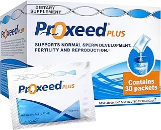 Proxeed Plus Fertility Supplements for Men | Improves Sperm Count, Concentration & Motility* | L- Carnitine Based Formula with Folic Acid | 1 Box, 30 Powder Packets