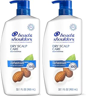 Head & Shoulders Shampoo, Daily-Use Anti-Dandruff Paraben Free Treatment, Dry Scalp Care with Almond Oil, 32.1 fl oz, Twin Pack