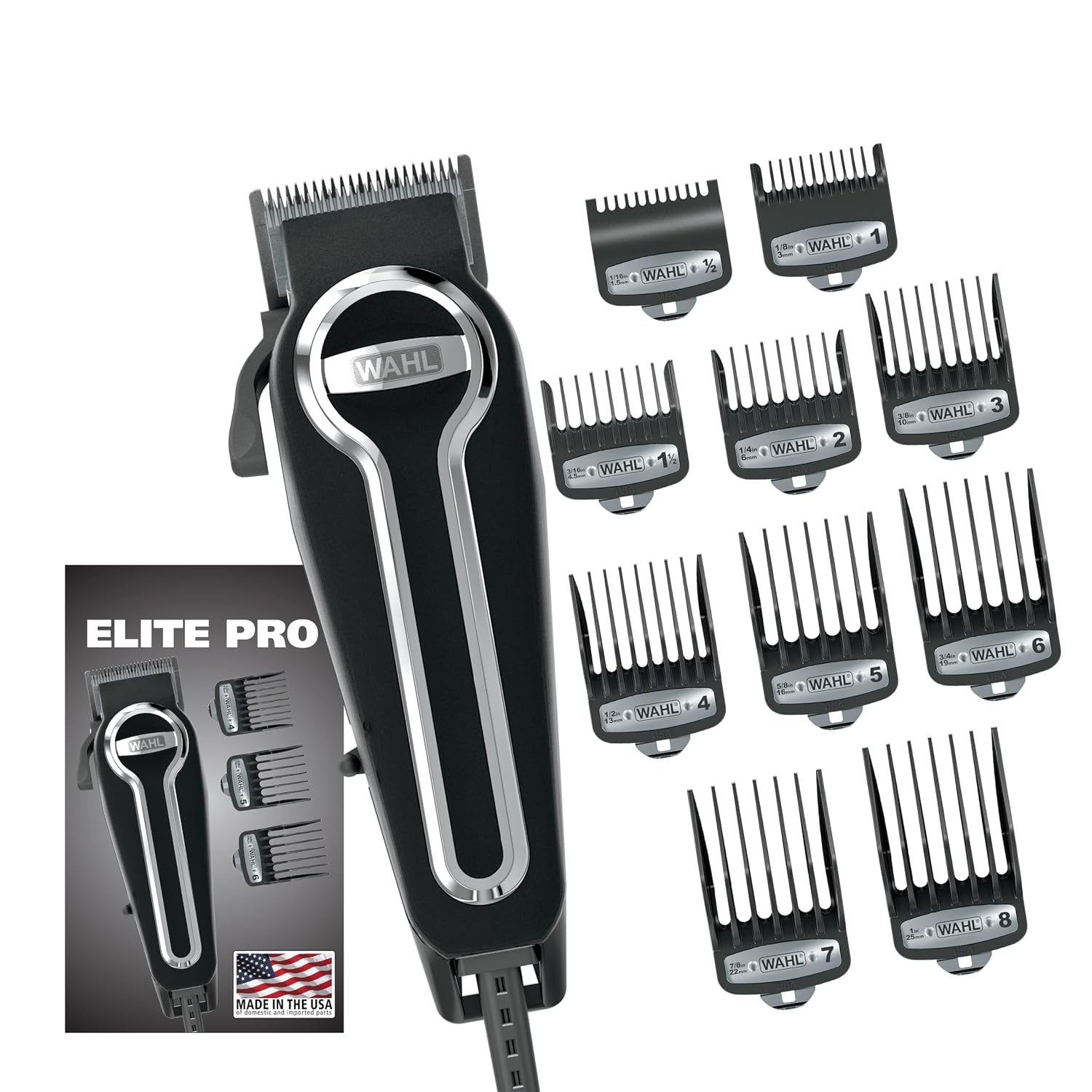 Wahl USA Elite Pro High-Performance Corded Home Haircut & Grooming Kit
