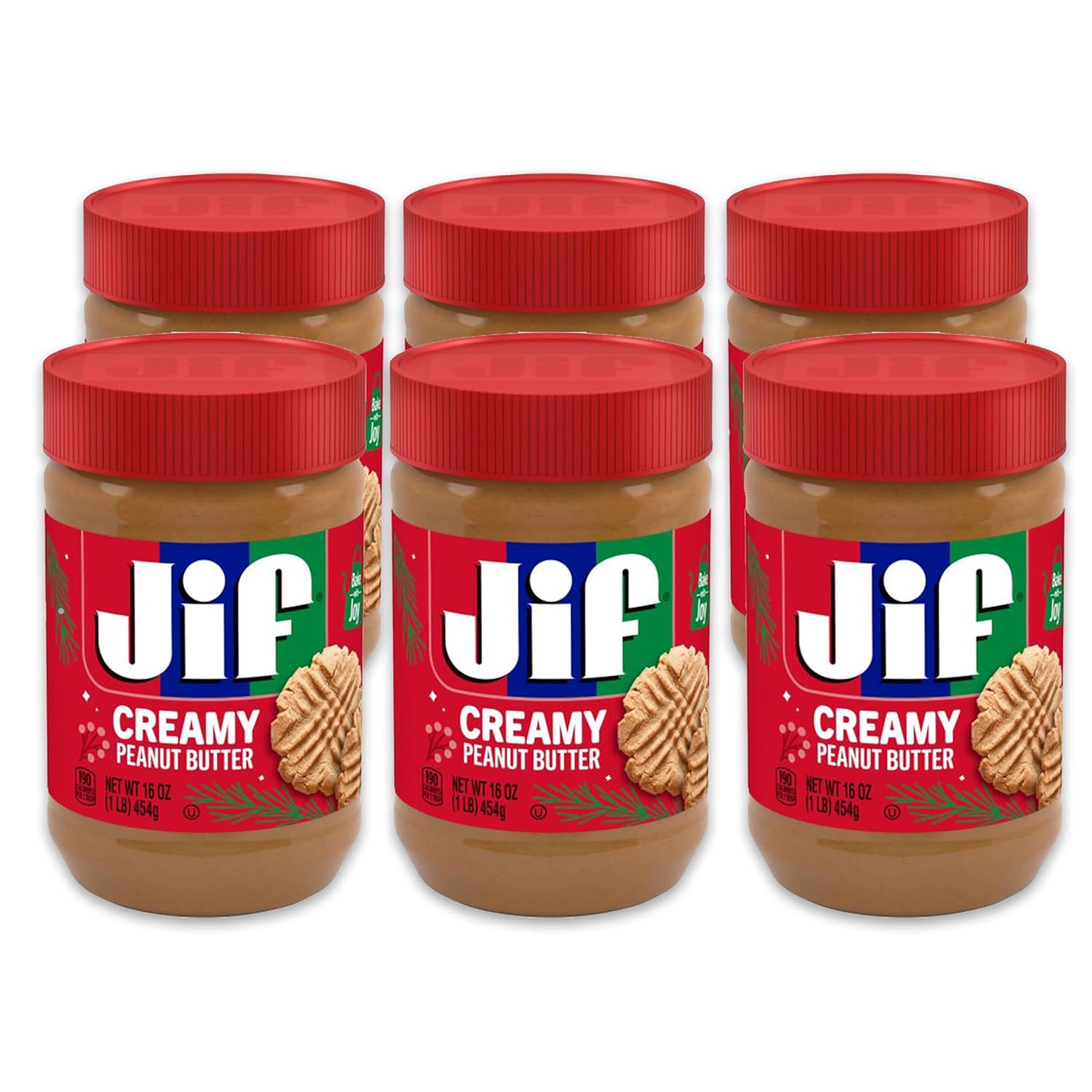 Jif Creamy Peanut Butter, 16 Ounces (Pack of 6)