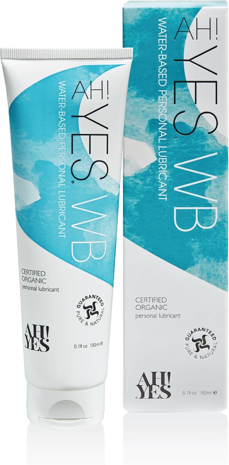AH! YES® WB - Organic Water Based Personal Lubricant with Aloe Vera, pH Matched - 5.1fl oz