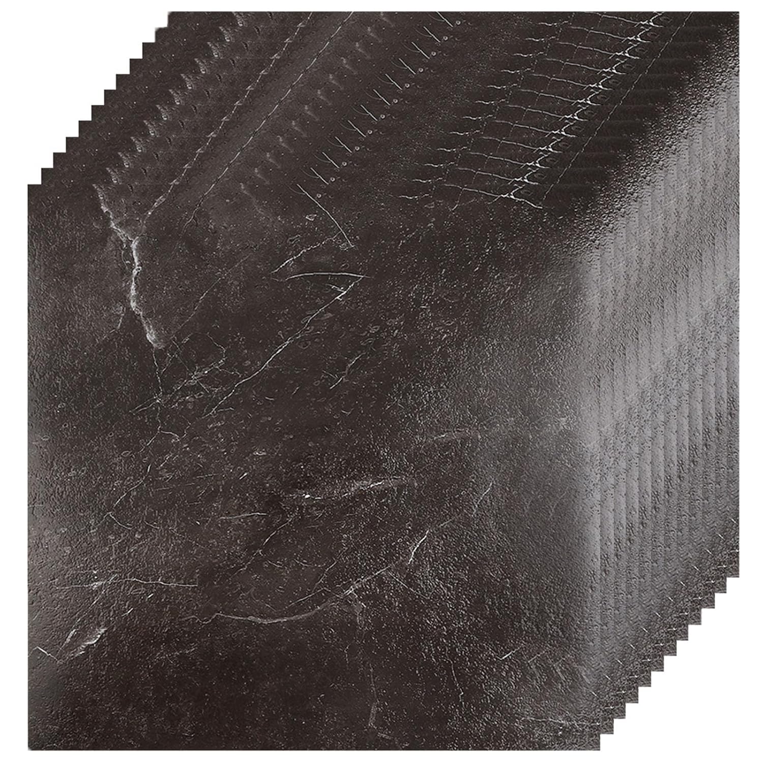 YAYODS 40Pcs Self Adhesive Floor Tiles, Peel and Stick Marble Effect Vinyl Floor Tiles, Waterproof Vinyl Flooring Stick-On Tiles for Bathroom Kitchen Living Room, 30x 30cm