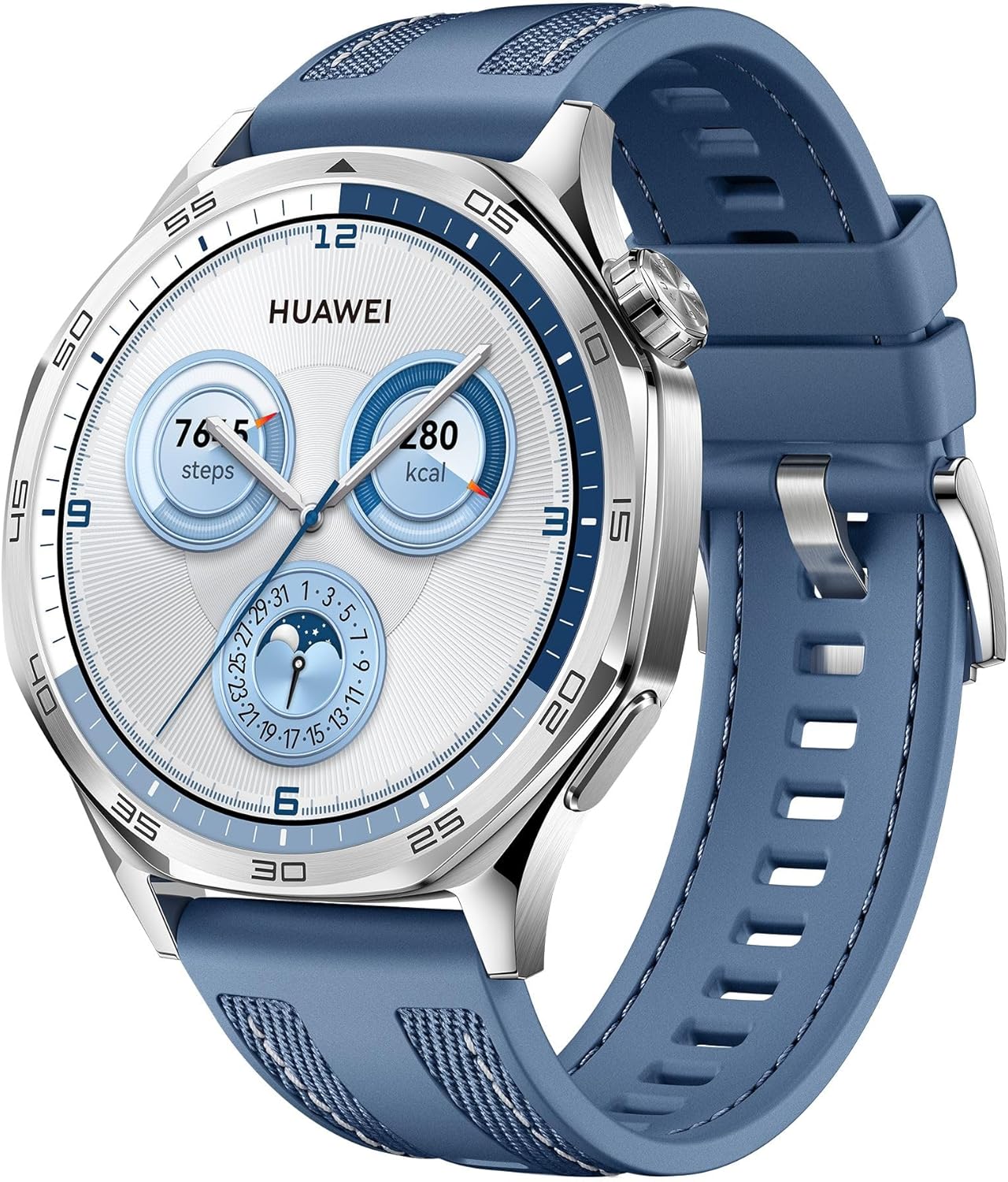 HUAWEI Watch GT 5 46mm Smartwatch, up to 14 Days Battery Life, All New Running and Cycling Sports Smart Watch, Sharp Edged Design, Health Tracking, Compatible with iOS and Android, Blue