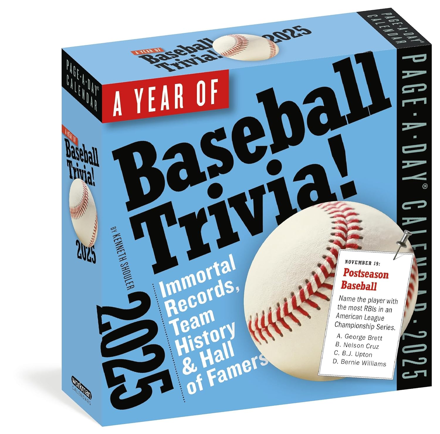 A Year of Baseball Trivia Page-A-Day® Calendar 2025: Immortal Records, Team History & Hall of Famers