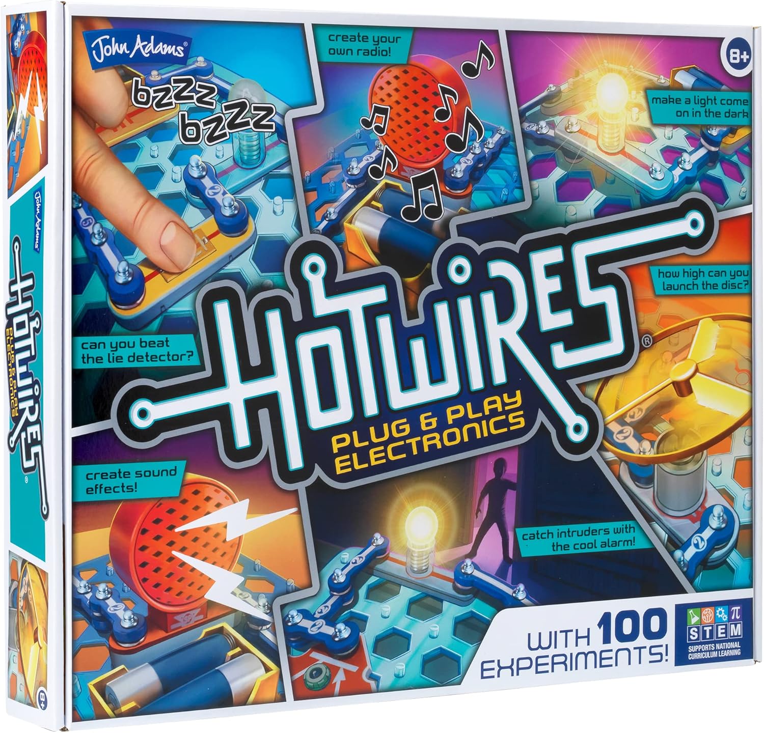 John Adams | Hot Wires: Plug and play electronics set with 100 experiments! | Science and STEM Toys | Ages 8+