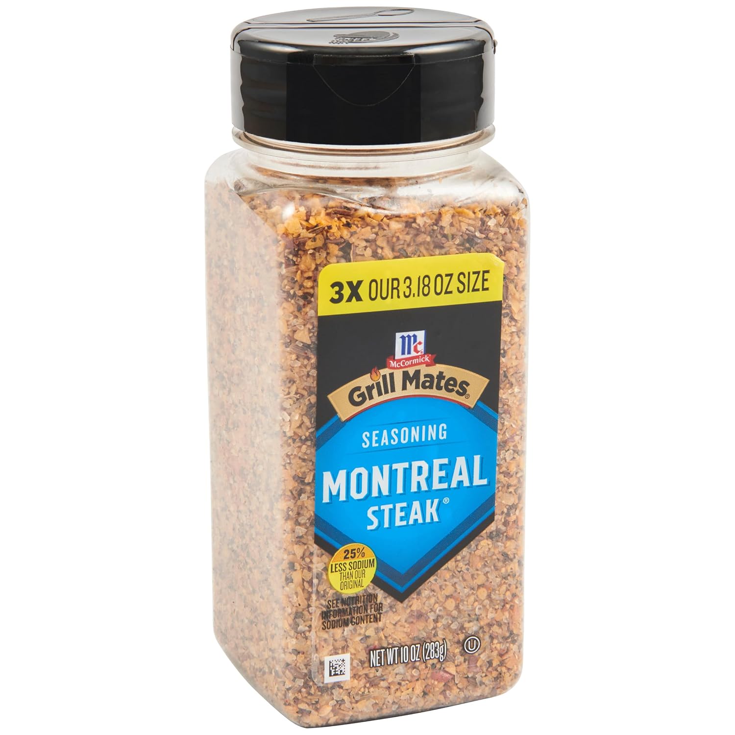 McCormick Grill Mates 25% Less Sodium Montreal Steak Seasoning, 10 oz