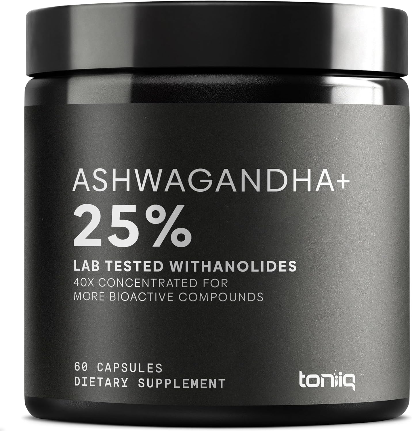 Toniiq Ashwagandha – Ultra High Potency 40:1 Extract with 25% Withanolides