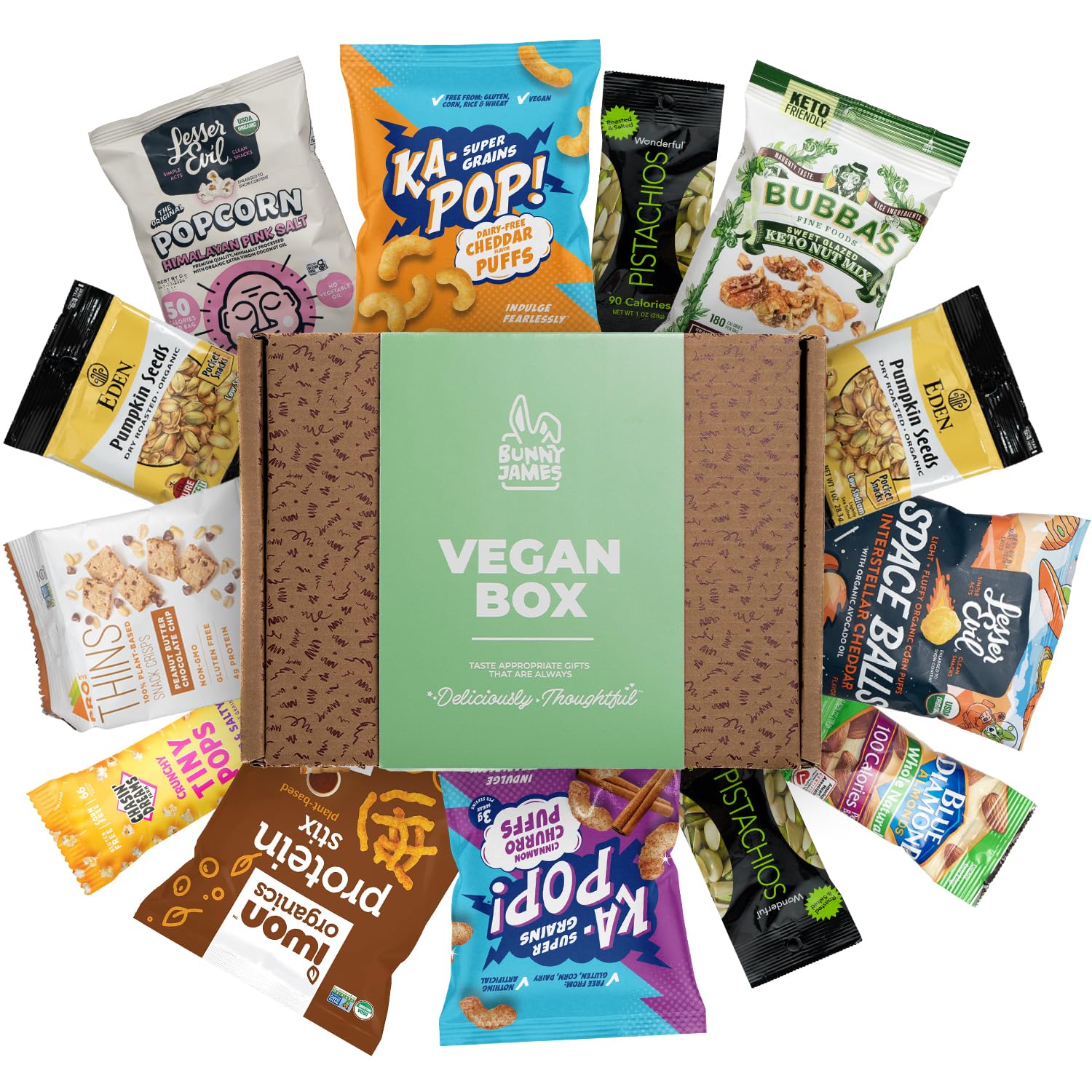 Gluten Free Vegan Chip Box: Variety of Healthy Sweet & Savory Chips – Nuts - Seeds - Fruit Stix - Healthy Vegan Gluten Free Care Package - Thoughtful Gift for Your Loved Ones
