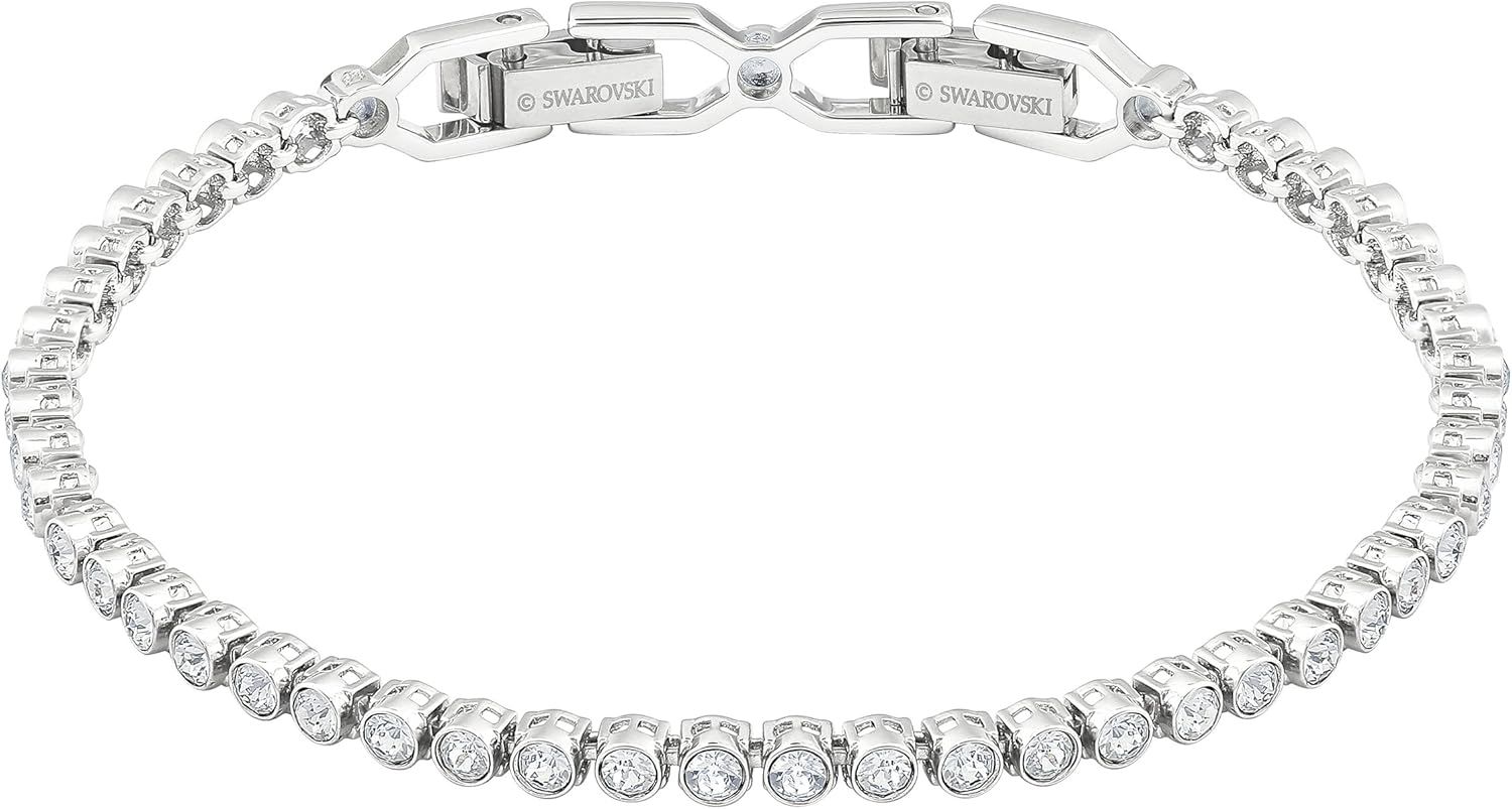 Swarovski Women's Emily Bracelet Brilliant White Crystals with Rhodium Plating from the Swarovski Emily Collection