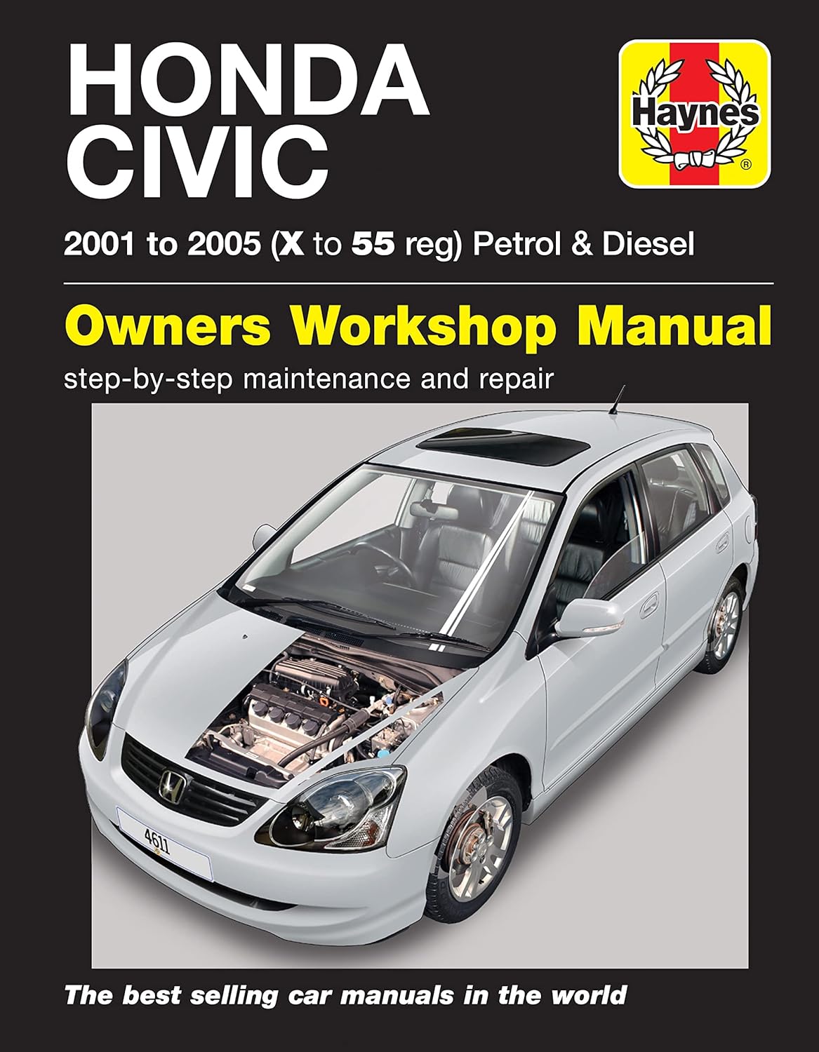 Honda Civic Petrol & Diesel (01 - 05) Haynes Repair Manual (Paperback)