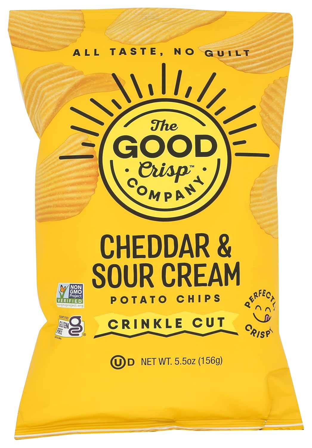 THE GOOD CRISP COMPANY Cheddar & Sour Cream Crinkle Cut Potato Chips, 5.5 OZ