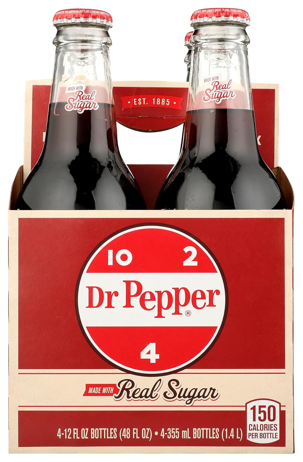 Dr Pepper 4pk 12oz Glass