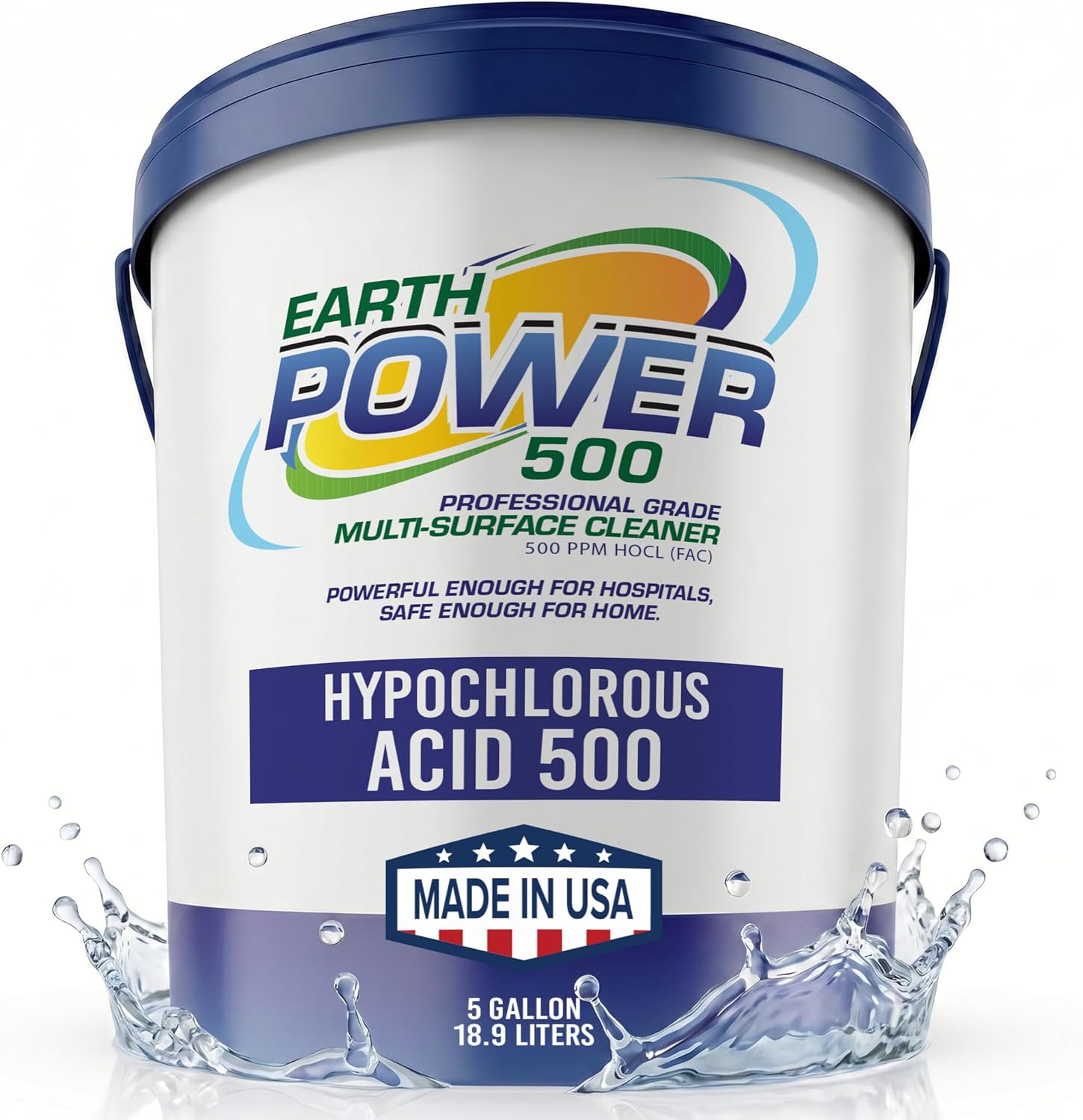 Earth Power Hypochlorous Acid 500 PPM Multipurpose Cleaner – 5 Gallon