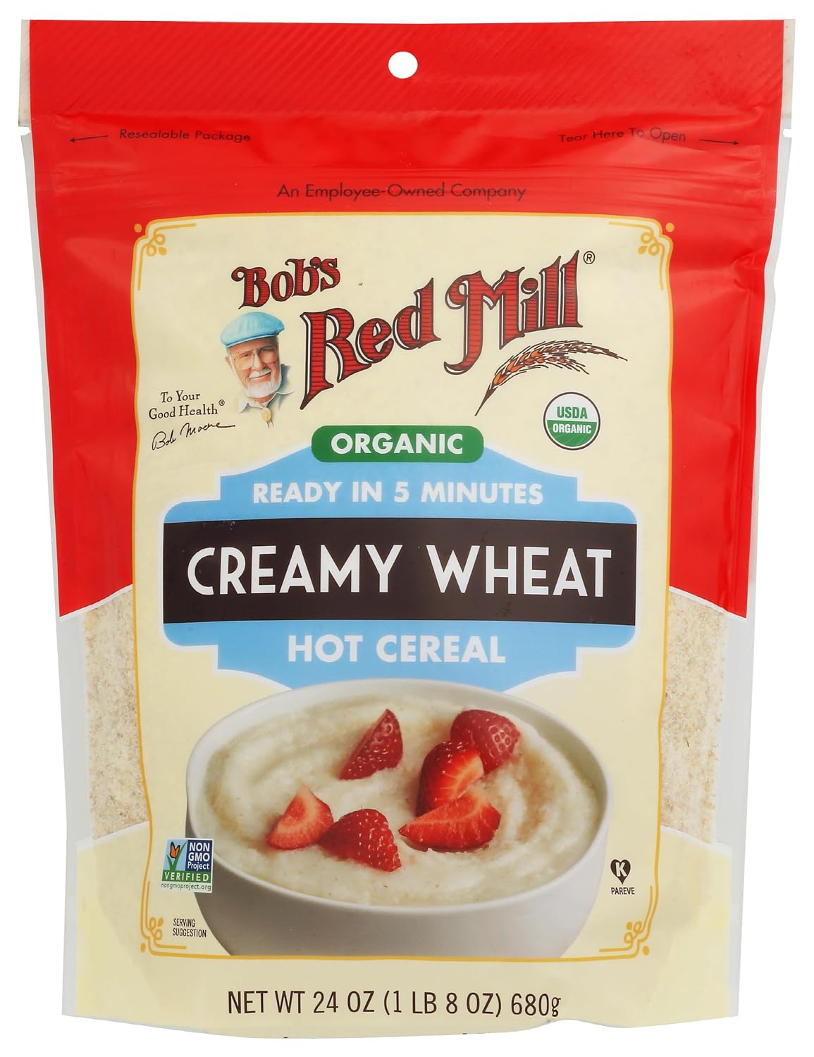 Bob's Red Mill Organic Creamy Wheat Hot Cereal, 24oz