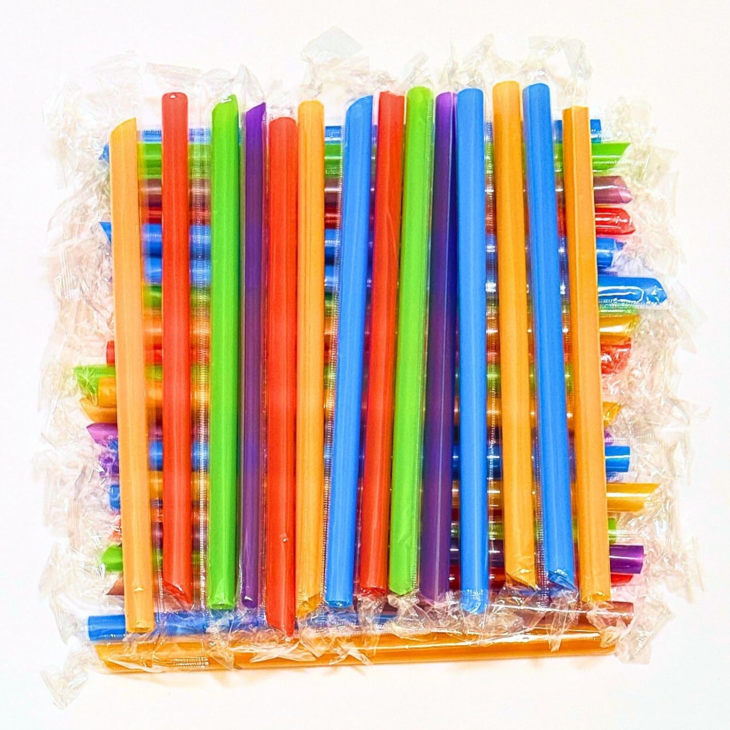 Jumbo Smoothie Straws by Mixfinite - Individually Wrapped (100)