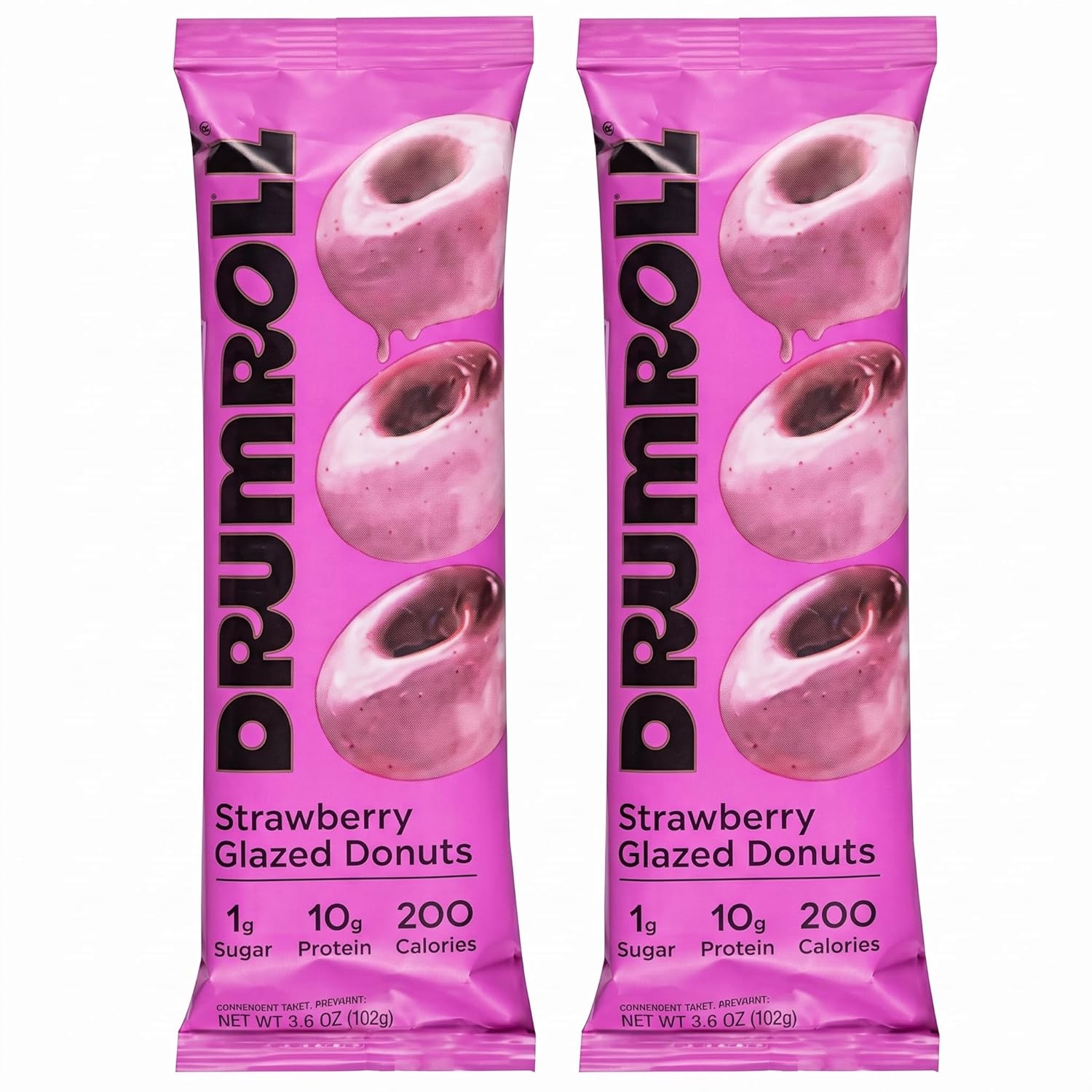 Drumroll Snacks Donuts Mini Strawberry (2 Pack)