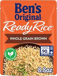 BEN'S ORIGINAL Ready Rice Whole Grain Brown Rice, Easy Dinner Side, 8.8 OZ Pouch (Pack of 12)