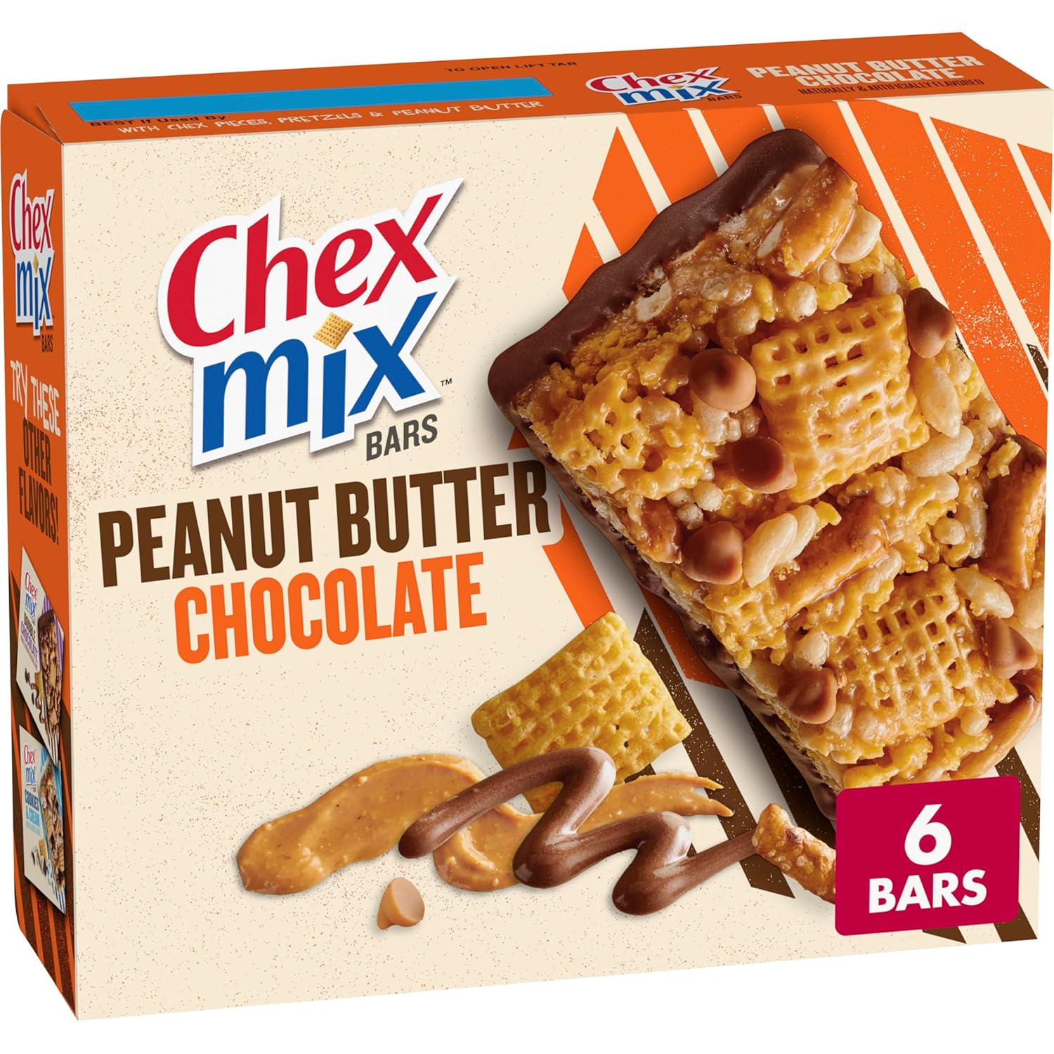 Chex Mix Peanut Butter Chocolate Treat Bar, 6 Bars