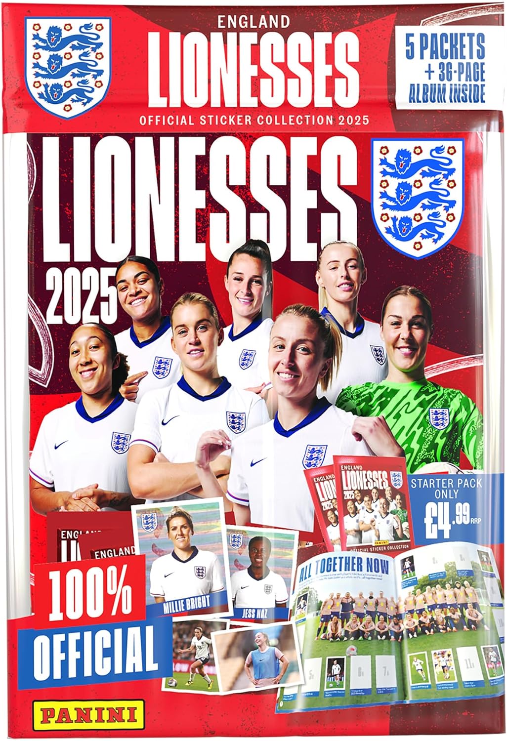 England Lionesses Official Sticker Collection 2025 - Starter Pack
