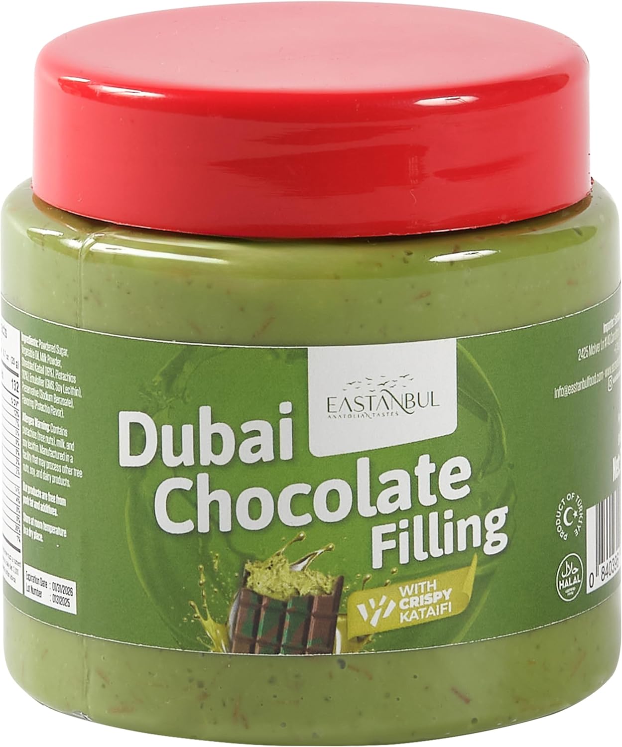 Eastanbul Dubai Chocolate Bar Mixture, 225g, Dubai Chocolate Bar Pistachio Filling, Crispy Premium Kataifi and Pistachio Cream, Single Ingredient to Make Viral Candy