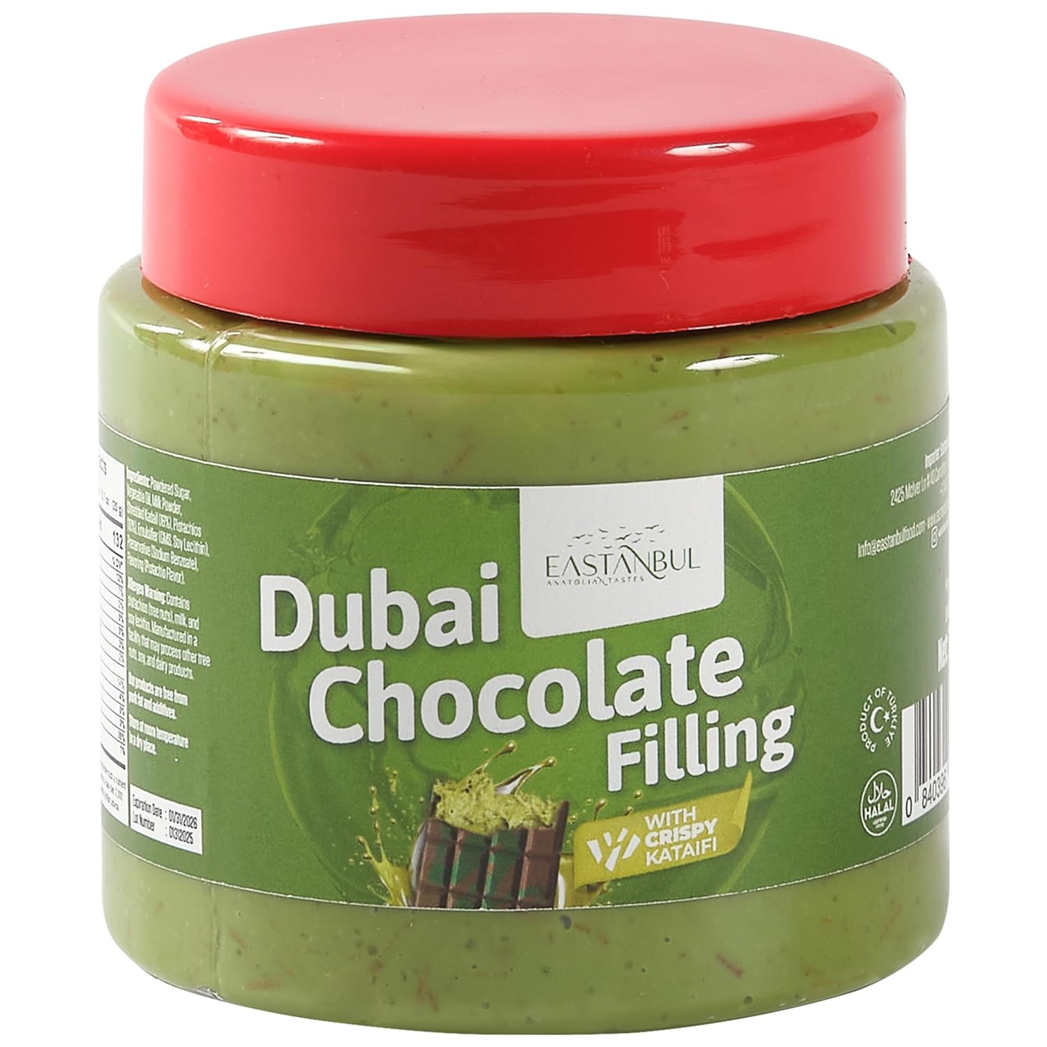 Eastanbul Dubai Chocolate Bar Mixture, 8oz, Dubai Chocolate Bar Pistachio Filling, Crispy Premium Kataifi and Pistachio Cream, Single Ingredient to Make Viral Candy