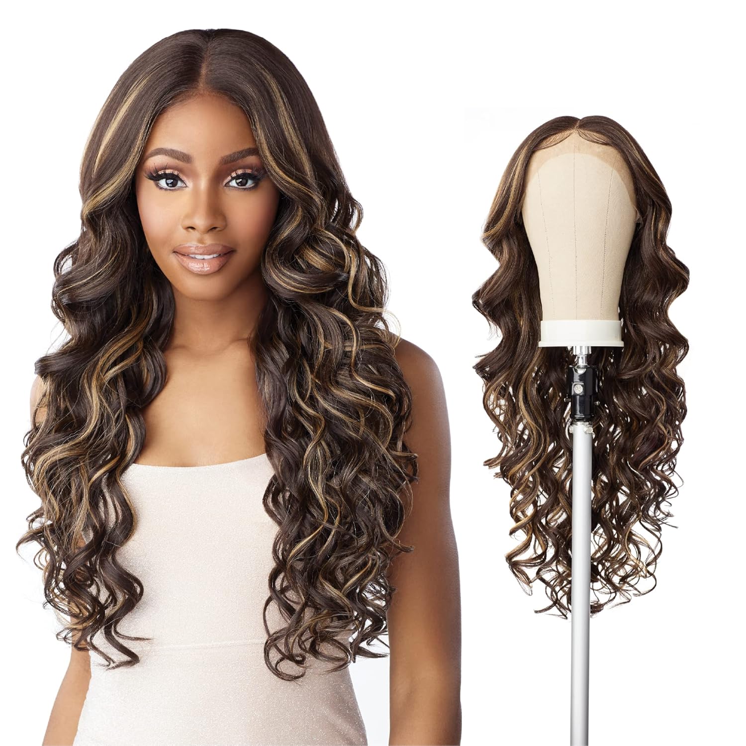 Sensationnel Butta lace front wigs - butta unit 32 extra wide 5 inch deep part synthetic wig preplucked hairline HD lace - Butta unit 32 (1 JETBLACK)