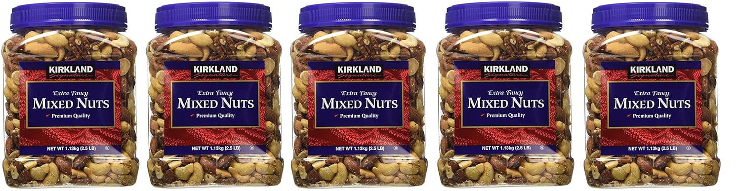Kirkland Signature YlMaiN Fancy Mixed Nuts, 40 Ounce (5 Pack)