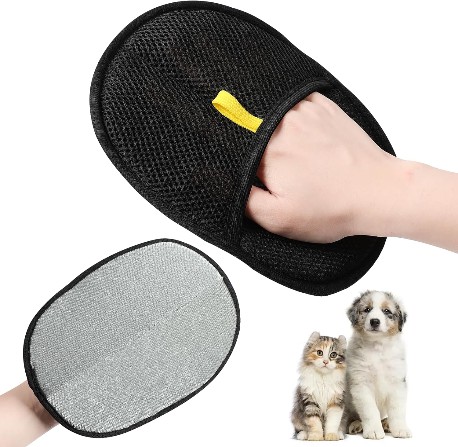 Celery Pets Double Sided Grooming Glove, Pet Hair Remover Gloves for Dog & Cat, Versatile Grooming Gloves for Washing, Deshedding, Grooming, Reusable Pet Hair Remover Glove for Washing