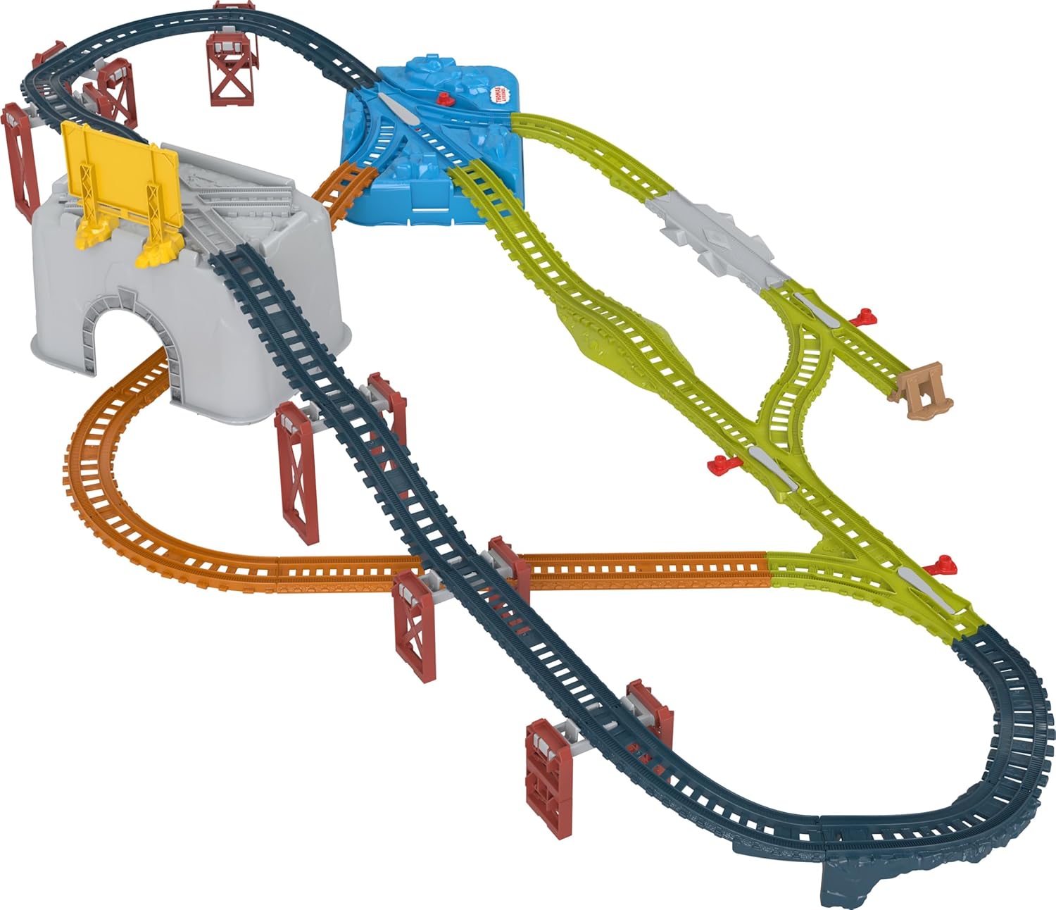 Thomas & Friends Toy Train Tracks Set, Connect & Build Bucket, 34-Piece Expansion Pack for Diecast & Motorized Trains, Age 3+ Years (Amazon Exclusive)