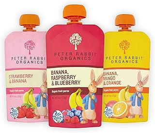 Peter Rabbit Organics Fruits Variety Pack 4 oz. Squeezable Pouches (Pack of 18)