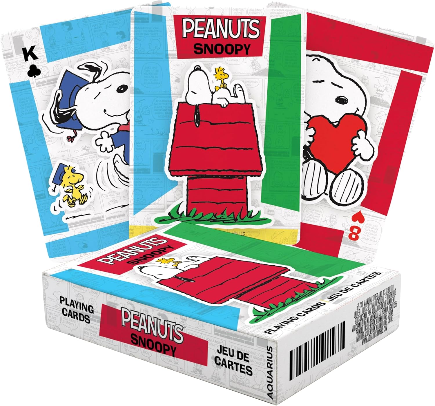 Aquarius Peanuts Snoopy Playing Cards - Snoopy Themed Deck of Cards for Your Favorite Card Games - Officially Licensed Peanuts Merchandise & Collectibles
