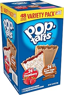 Kellogg's Pop Tarts Bars, Strawberry & Brown Sugar Cinnamon, 48/Carton (220-00456)