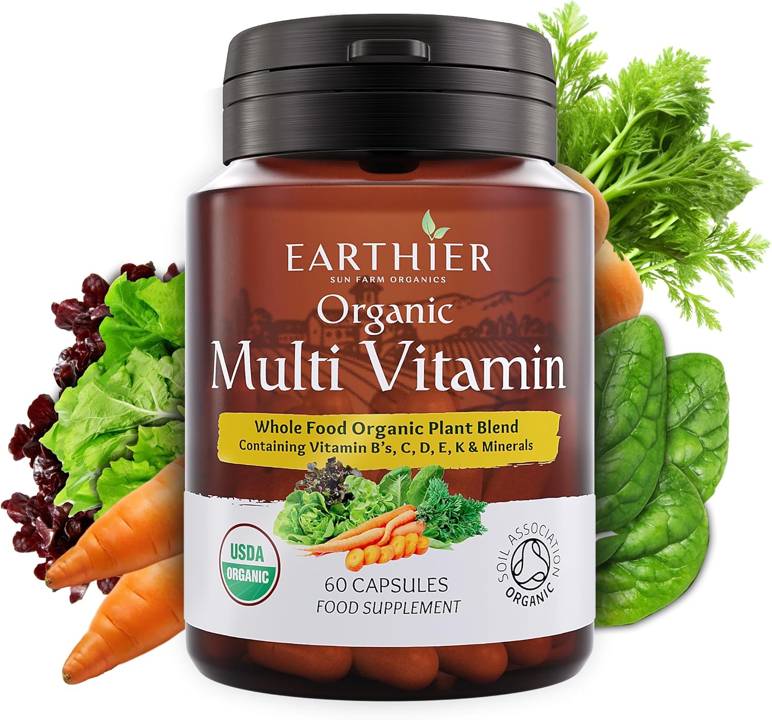 Organic Whole Food Multi Vitamin & Mineral Supplement - Vegan