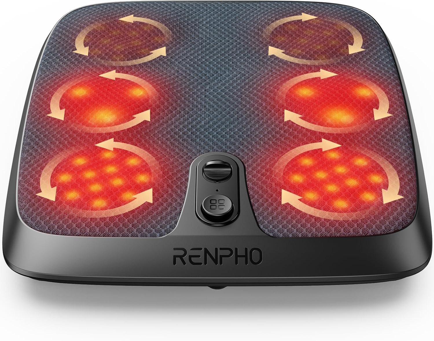 RENPHO FSA Foot Massager with Heating, Gifts for Women, FSA Eligible Items List, Shiatsu Heating Foot Massager for Neuropathy and Plantar Fasciitis, Quietly Used Under Desk as Ottoman