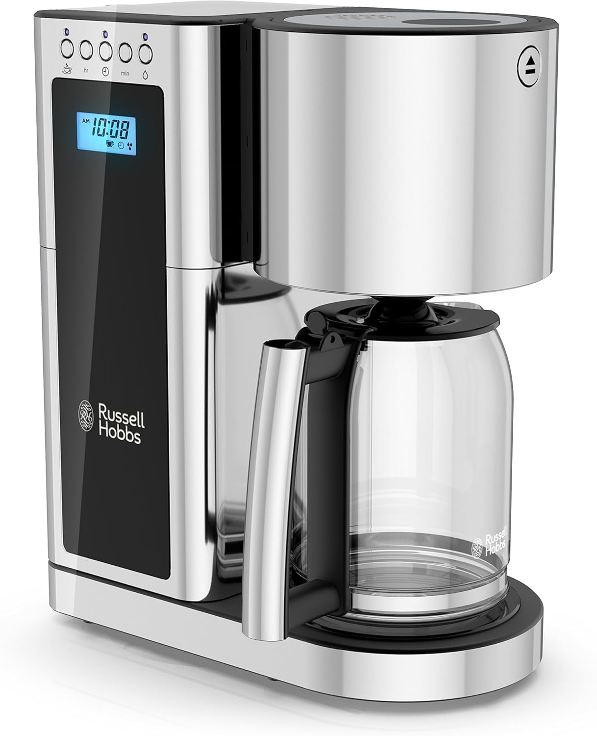 Russell Hobbs Glass Series 8-Cup Coffeemaker, Black & Stainless Steel, CM8100BKR