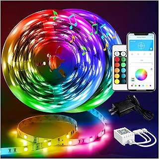 DAYBETTER Led Strip Lights 100 ft Smart with App Remote Control, 5050 RGB for Bedroom, Living Room, Home Decoration, Music Sync Color Changing for Room Party(2 Rolls of 50 ft)