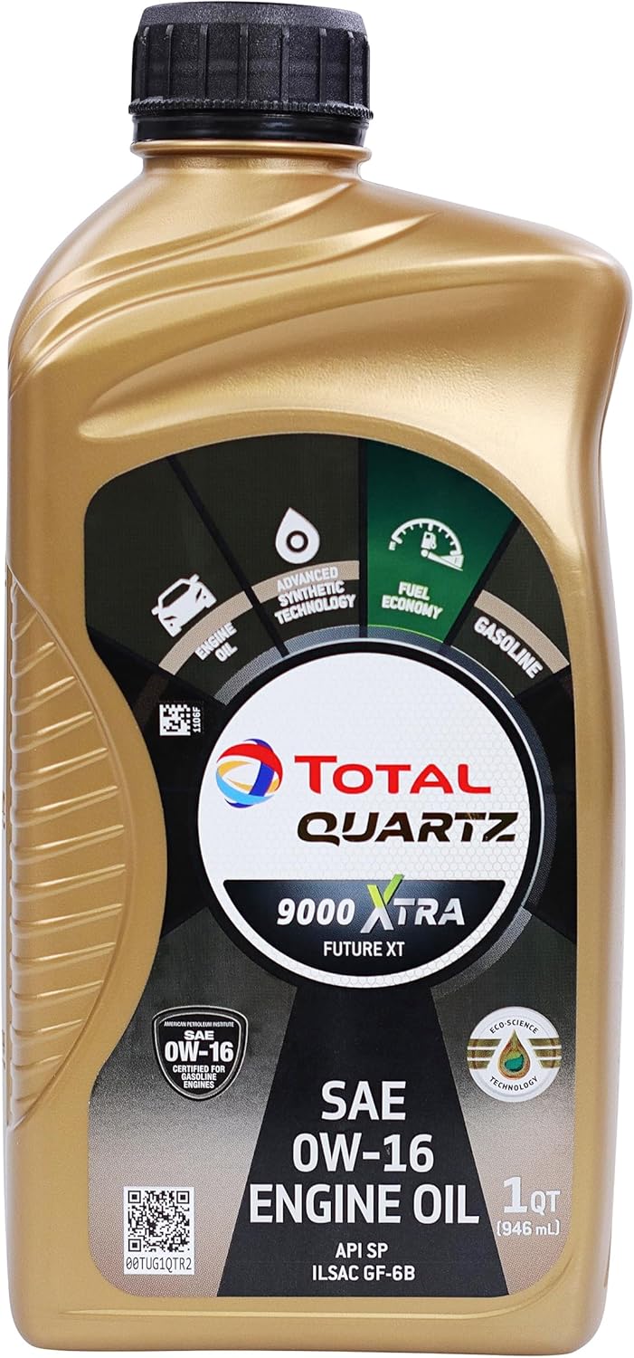 Quartz 9000 Xtra Future FGC 0W-20 - Low Phosphorus Engine Oil for Gasoline Vehicles - Long Term Protection Full Synthetic Motor Oils Suitable for Hybrid Vehicles - 1 Quart