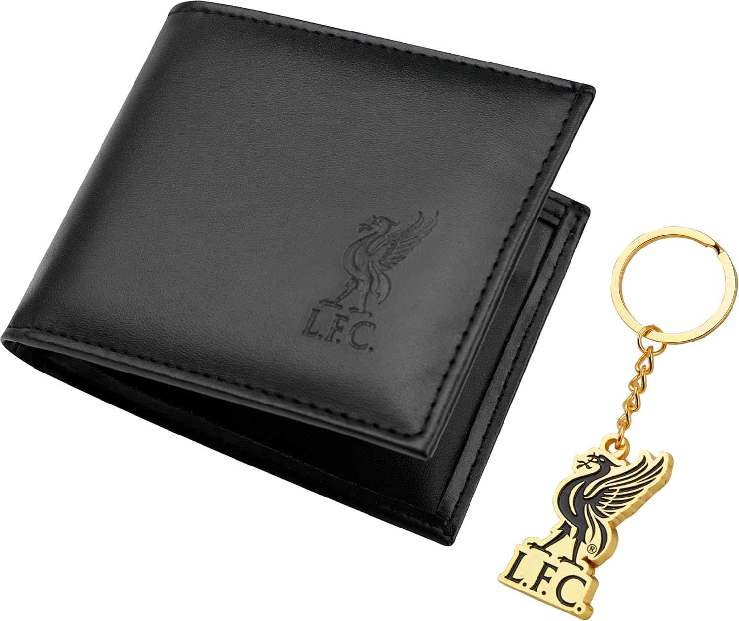 Liverpool F.C. Sports Fan Wallet Accessories Set with Card Slots & Coin Pocket, Supporters' Gear - Football Gifts for Men