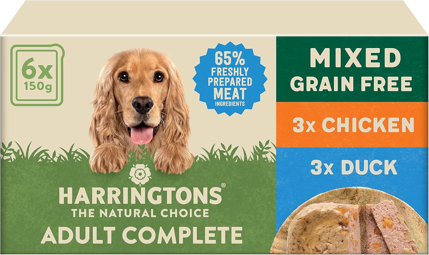 Harrington's Grain Free Mixed Selection Box Dog Food 6 x 150g (Pack of 4)