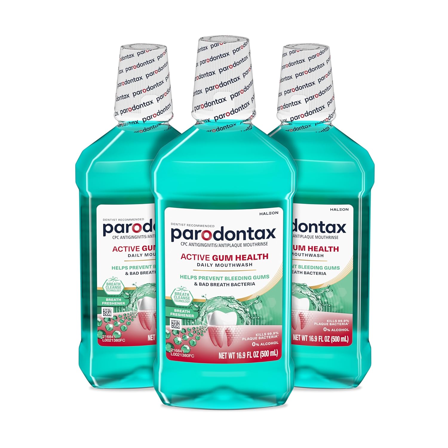 Parodontax Active Gum Health Breath Freshener Mouthwash, 3 x 16.9 fl oz