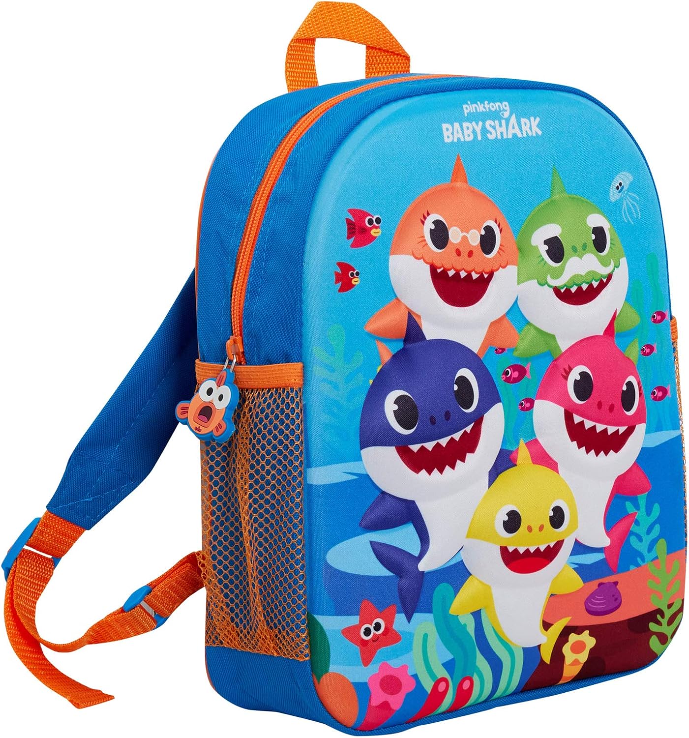 Pinkfong Kids Baby Shark Backpack 3D Shark Family Boys Girls Toddler Nursery School Rucksack Lunch Bag