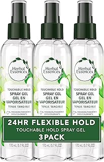 Herbal Essences Hair Spray Gel for Curly Hair, Styling Gel for Women, Touchable Hold, 5.7 Fl Oz (Pack of 3)