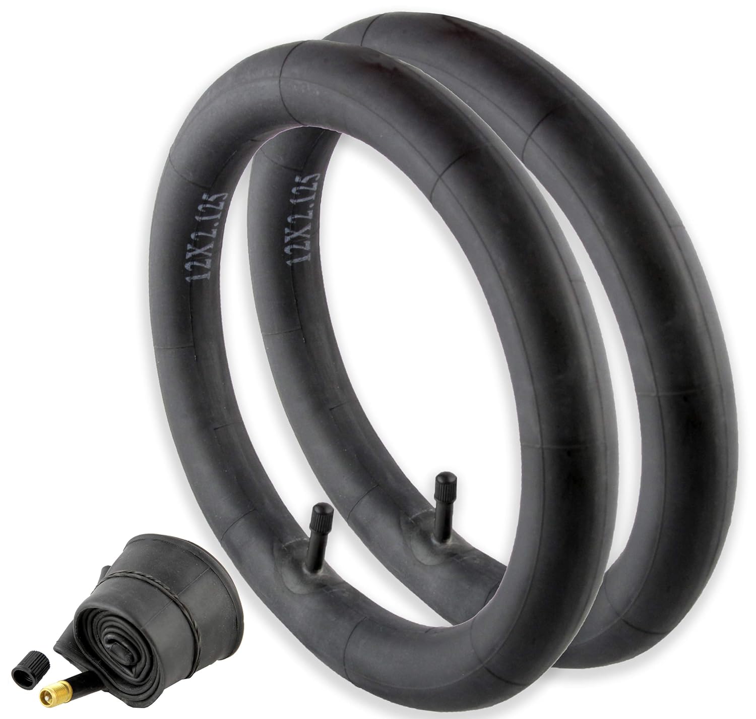 Inner Tube 2 Pack for BOB Strollers, Razors and Bikes 12.5 Inch by 2.25 Inch with Standard American Schrader Valve