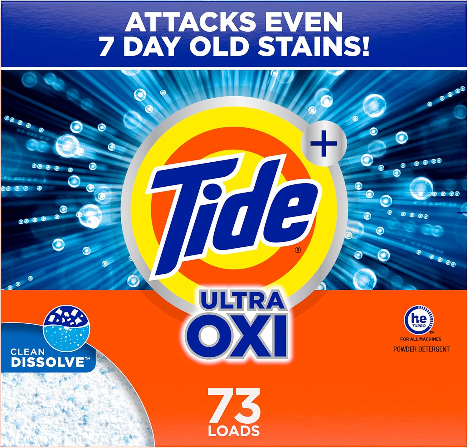Tide Plus Ultra Oxi Powder Laundry Detergent, 73 loads, 127 oz